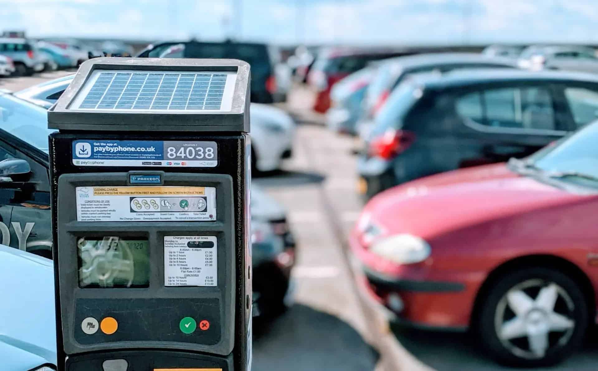 Parking meter in IWC car park