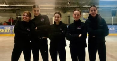 Jess Curtis, Jess Gruber, Eloise Hayward, Tegan Evans, Carmen Menzies - all members of Solent Skating Club