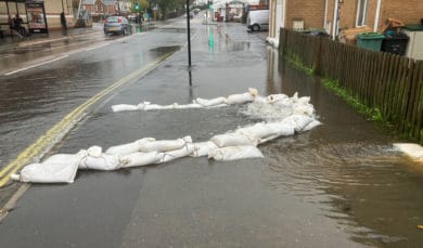 Flooding in East Cowes