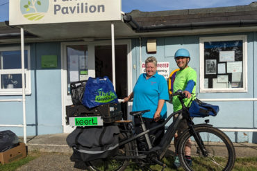 Matt Whittaker and Jane Allchorn at the East Cowes Community Pantry