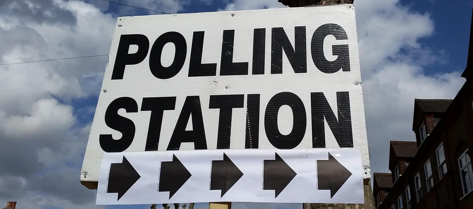 Polling Station sign in Deptford