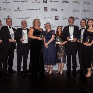 Rachael Kitley - sixth from the right - at Maritime UK Awards 2023