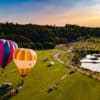 Hot air balloons at robin hill by IOW Drone