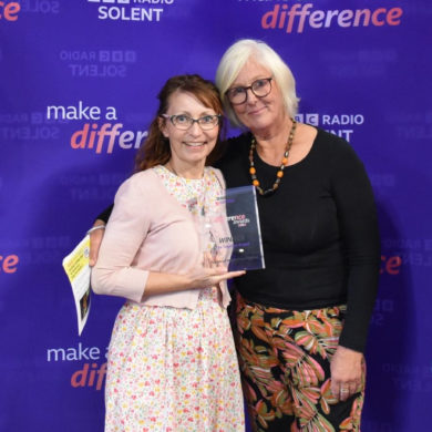 Story Festival volunteers receiving the award - Credit BBC Solent