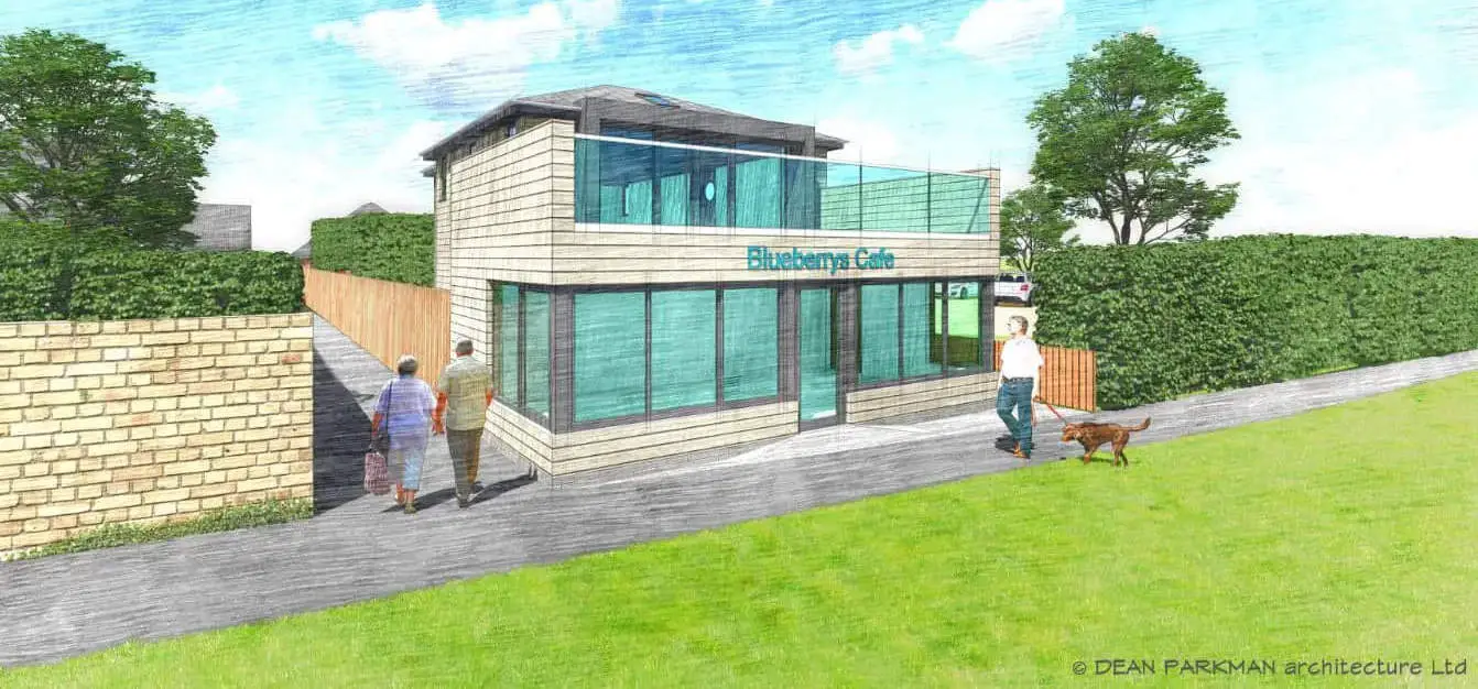 The proposed look of Blueberry's Cafe. Picture by Dean Parkman Architecture with OTW flash