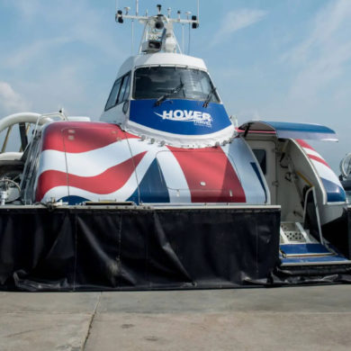 Two Hovertravel craft at Ryde