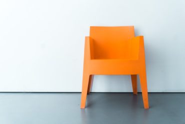 empty orange chair