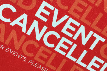 event cancelled sign