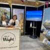 l-r Amanda Coleman and Amy Summers at the Group Leisure and Travel exhibition in Milton Keynes with Best UK Destination Award 2023
