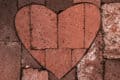 Loveheart brick in paving