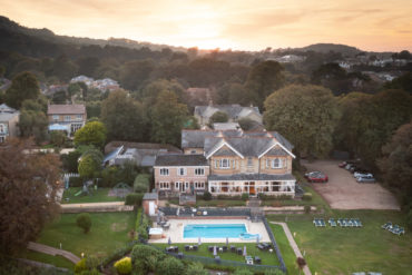 Luccombe Manor aerial shot - from their Facebook page