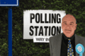 Polling station sign by paulspace with composite cut out of Ian Pickering Reform candidate for West