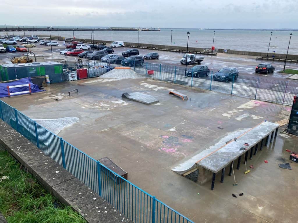 Building concrete obstacles at Ryde Skatepark