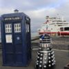 Tardis and Dalek at Red Funnel