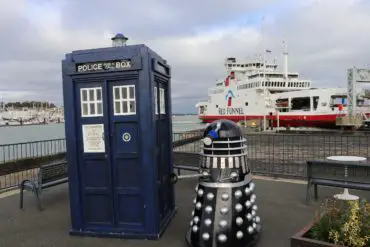 Tardis and Dalek at Red Funnel
