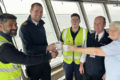 Victoria of Wight's crew toast Wightlink's Gold in the British Travel Awards
