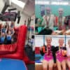 Gymnasts from Legacy Elite Gymnastics Club with their medal