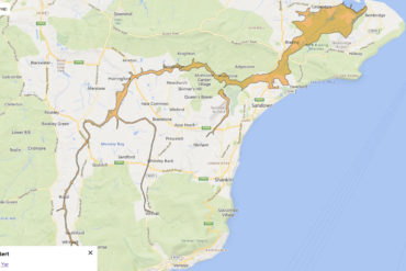 Flood alert map on 13 November 2023 for the Eastern Yar