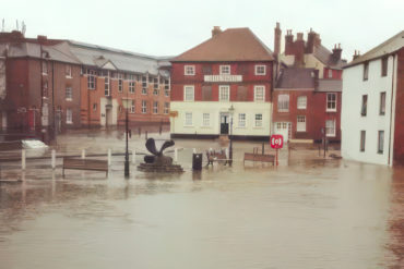 Flooding at Newport Quay in 2012 © Dean Julian