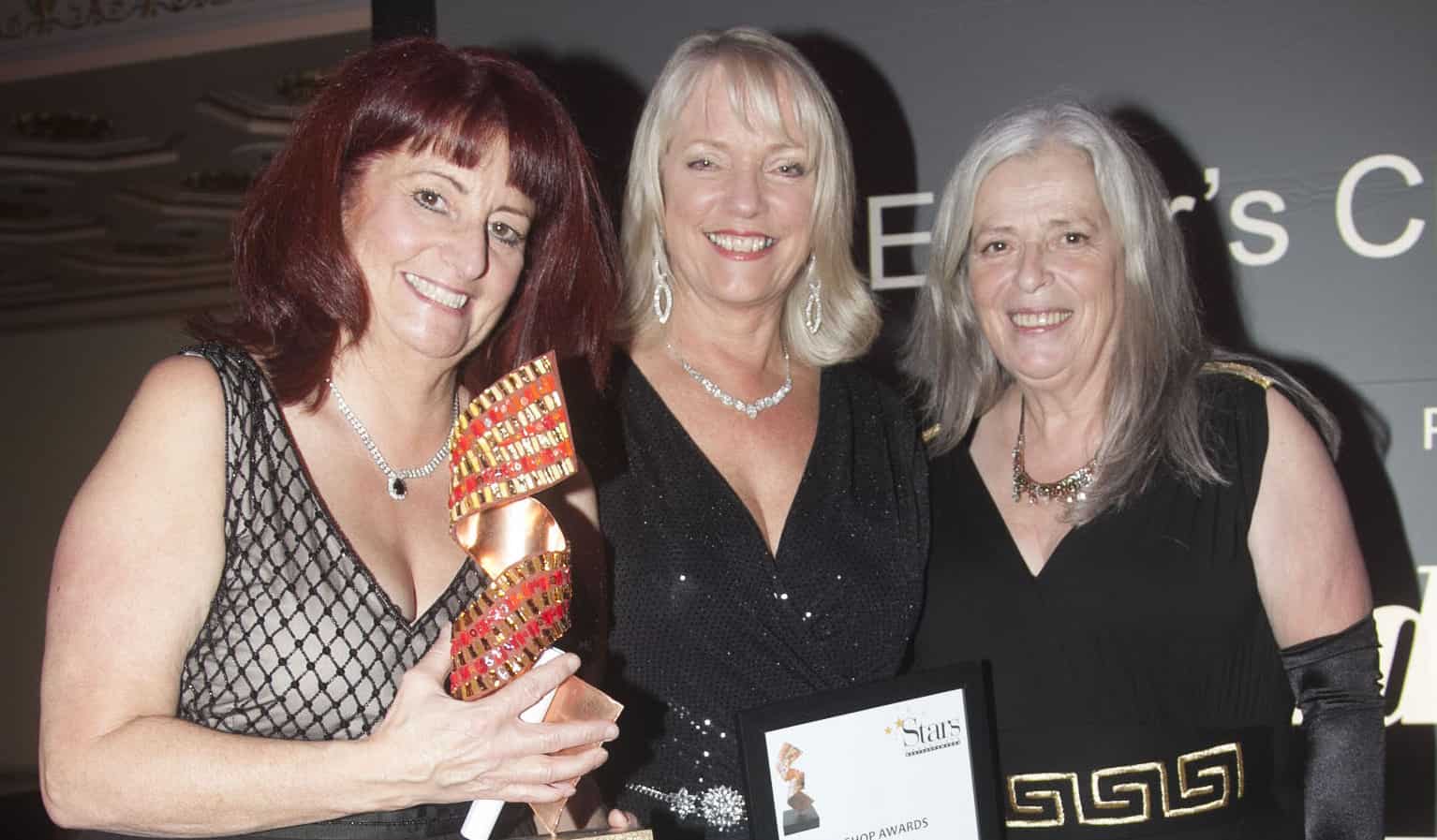 Sheila Wilson, Mary Groves from Sugar & Spice Lingerie, Pamela Scott, Managing Editor, Stars Underlines