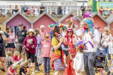 Award-winning families at the Sandown Bay Regatta Hat Parade. Photo by Julian Winslow.