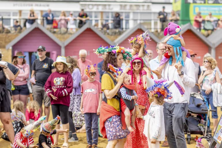 Award-winning families at the Sandown Bay Regatta Hat Parade. Photo by Julian Winslow.
