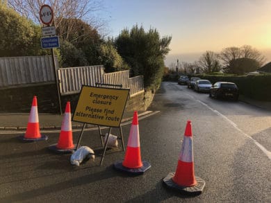 Bonchurch Shute road closure