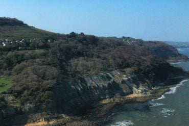 Site of the Bonchurch landslide in 2019