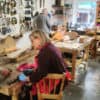 People working in Cowes Men's Shed