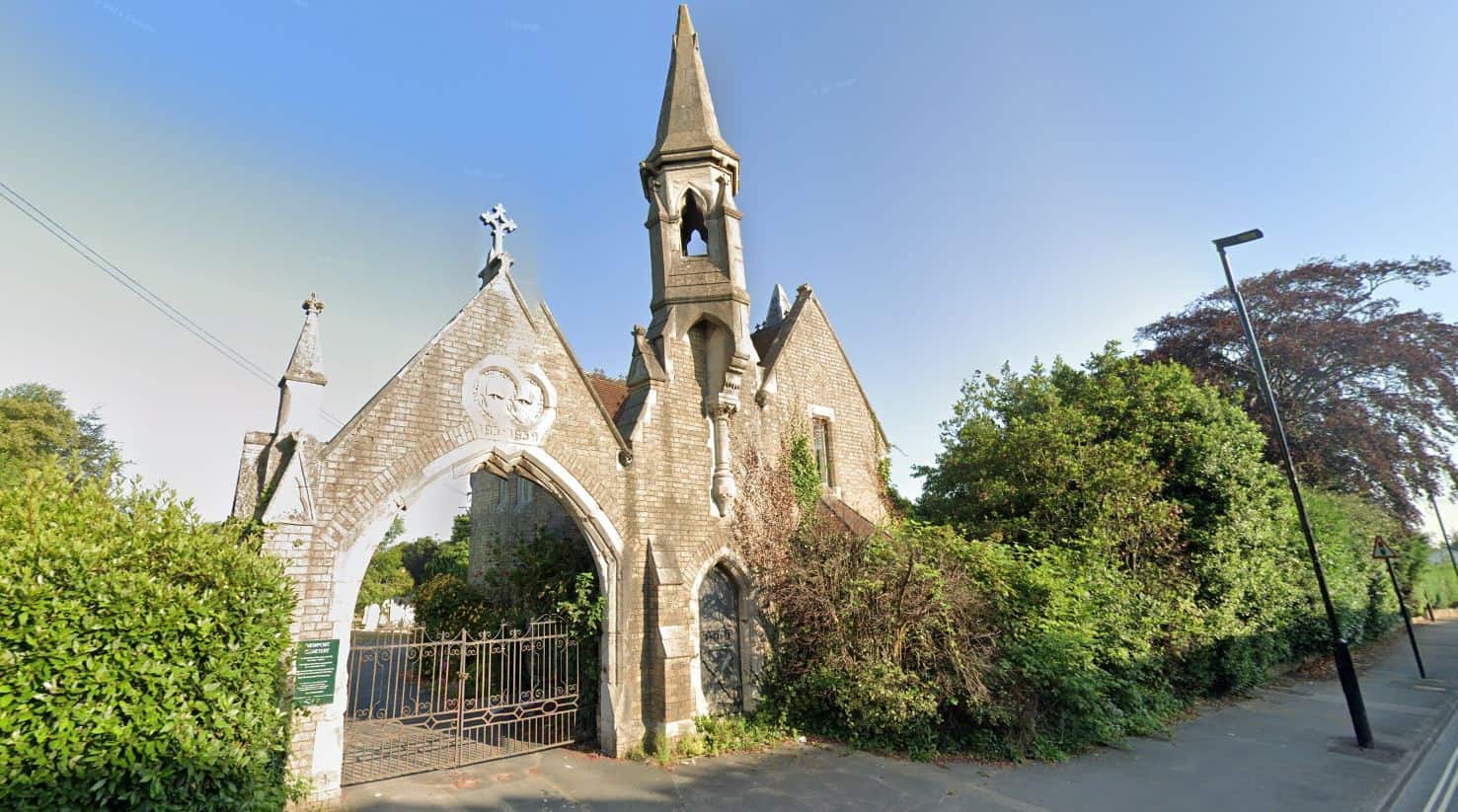 The entrance to Newport Cemetery - Google Maps