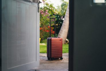 suitcase by front door