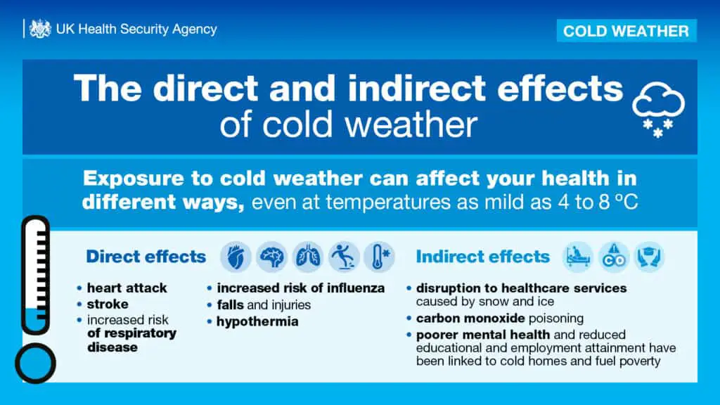 Infographic about the cold snap and what to look out for