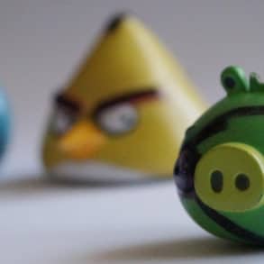 Angry Birds toys on a table top