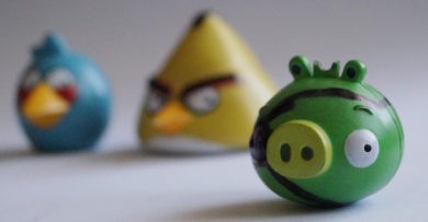 Angry Birds toys on a table top