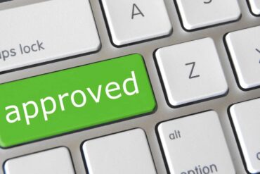 Approved key on computer keyboard