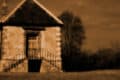 Newtown old town hall in black and white by stray_croc sepia effect added