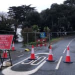 Road closed by smugglers haven car park