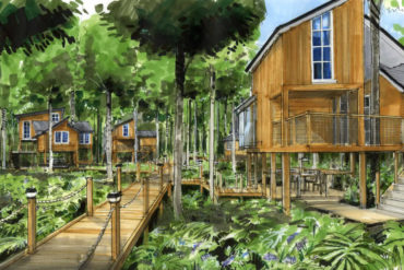 Drawing for eco resort next to Luckett's Farm