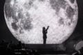 Jarvis Cocker of Pulp headlining the Isle of Wight Festival 2023. I had decided to position myself centre stage but back in the crowd to try and capture a more atmospheric shot when Jarvis started to slowly rise up out of the stage with this amazing Moon back drop