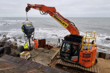 Piling taking place on the Ventnor Eastern Esplanade