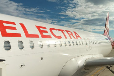 electra aeroplane on the runway