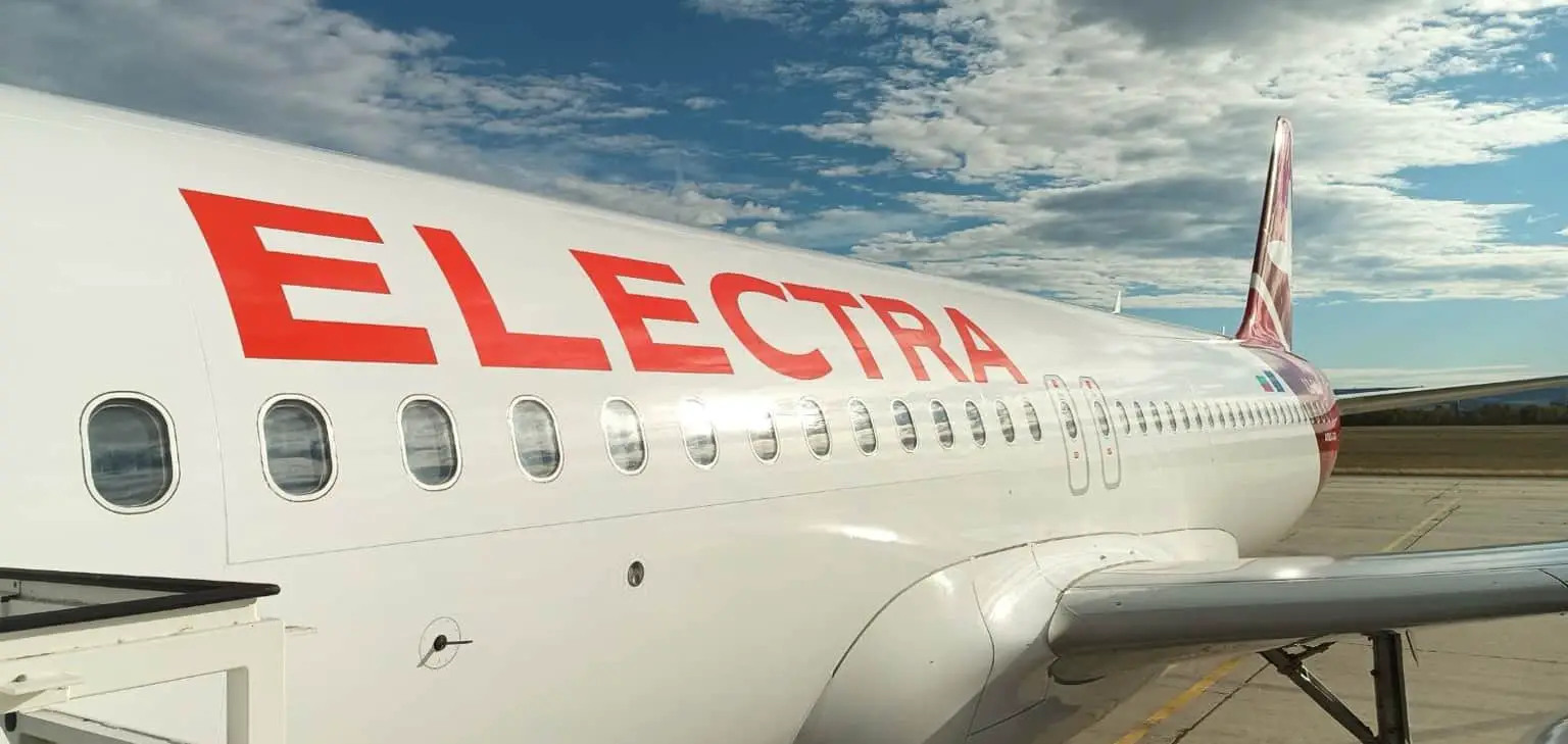 electra aeroplane on the runway
