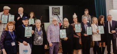 Vectis Radio Community award winners with their certificates