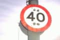 40mph speed sign