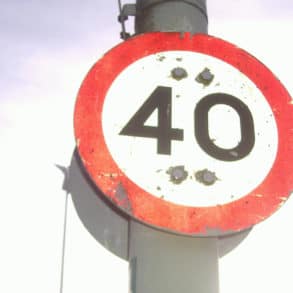 40mph speed sign