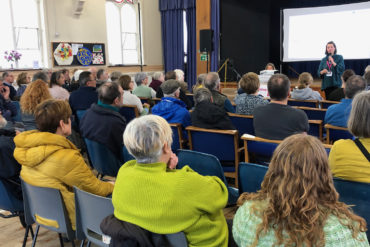 People sitting in the audience at the East Wight Primary meeting in Ryde 23rd Mar 2024 -