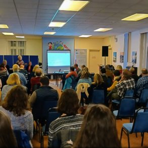 East Wight Primary - audience at first meeting