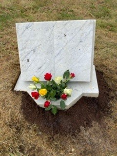 Alfred Rackett's repaired gravestone