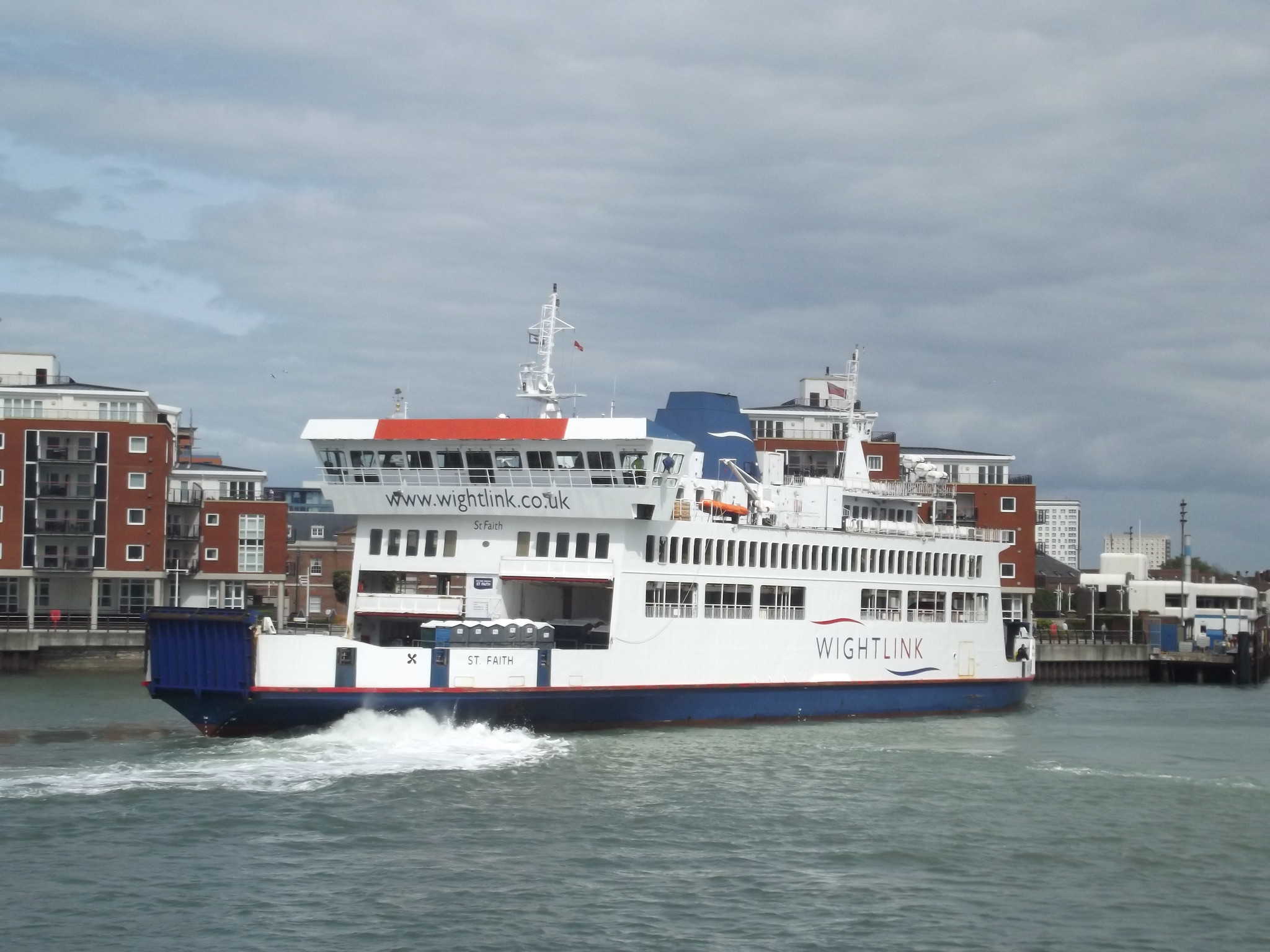 St Faith wightlink ferry leaving portsmouth new