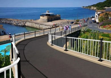 Artist's impression of replacement railings for Ventnor Cascade